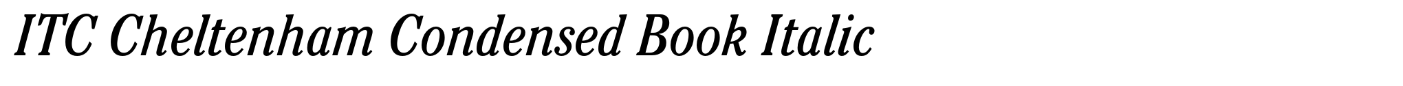 ITC Cheltenham Condensed Book Italic image